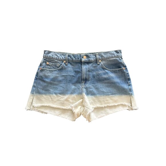 7 FOR ALL MANKIND Dip Dye Ombré Denim Shorts Size 29 - Picture 1 of 7